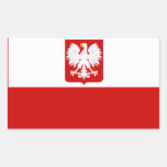Polish Flag Coat of Arms Rectangular Sticker