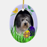 Polish Lowland Sheepdog Easter Ornament
