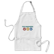 POLISH LOWLAND SHEEPDOG Mum Paw Print 1 Apron