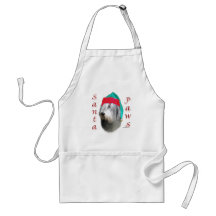 Polish Lowland Sheepdog Santa Paws Apron