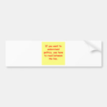political joke bumper sticker