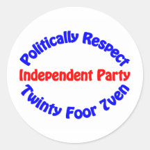 Politically Respect - Independent Party Stickers