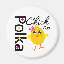Polka Chick Magnets