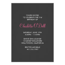 polka dot birthday party personalized invitation