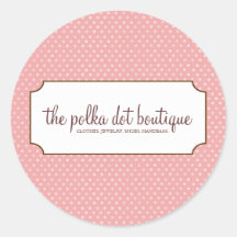 Polka Dot Business Stickers