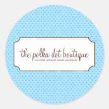 Polka Dot Business Stickers