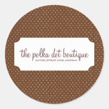 Polka Dot Business Stickers