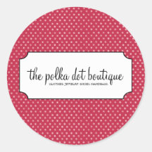 Polka Dot Business Stickers