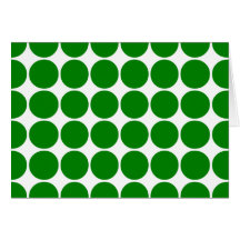 Polka Dot Circles & Spots : Green Polka Dots Greeting Cards