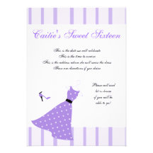 Polka Dot Dress Personalised Invitation