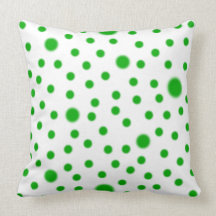 Polka Dot Green Pillow