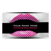 Polka Dot Lips MakeUp Artist  Business Cards