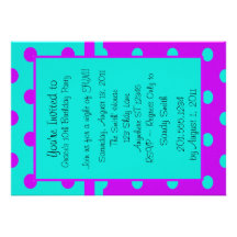 Polka Dot Party Invitations
