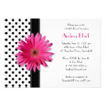 Polka Dot Pink Gerber Bridal Shower Invitation