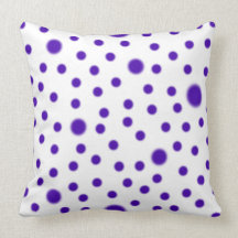 Polka Dot Purple Throw Pillows