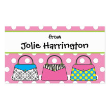 Polka Dot Purse Handbag Gift Card Calling Card Business Cards