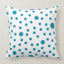 Polka Dot Teal Pillow