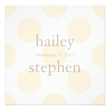 Polka Dots · Apricot · Wedding Invitation