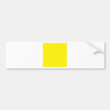 Polka Dots Large - Tangerine Yellow on Yellow Bumper Stickers