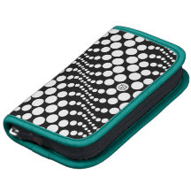 Polka Dots Wave Black Teal Zebra Mini Folio Planner