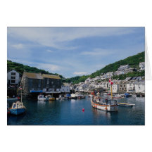 Polperro Harbour, Cornwall, England, U.K. Greeting Cards