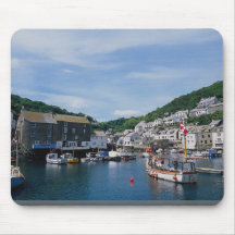 Polperro Harbour, Cornwall, England, U.K. Mousepad