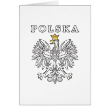 Polska With Polish Eagle Greeting Cards