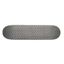 Polygons v2 - Black and White Custom Skate Board
