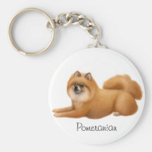 Pomeranian Dog Keychain