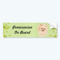 Pomeranian - Green Leaf Design bumper stickers