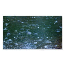 Pond Rain Photographic Print