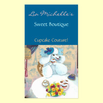 Poodle Cupcake Tea Party Business Card business cards