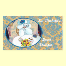 Poodle Cupcake Tea Party Business Cards business cards