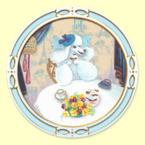 Poodle Cupcake Tea Party stickers