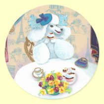 Poodle Cupcake Tea Party stickers
