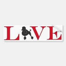 Poodle Lover Bumpersticker Bumper Stickers