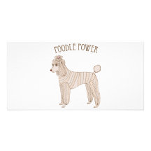 Poodle Power Photo Card