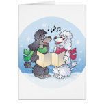 Poodles Christmas Caroling Cards