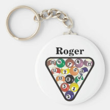 Pool Ball Rack Keychains