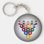 Pool: Billiard Balls: Billiards: Keychain