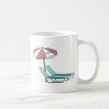 Pool Chairs and Umbrella Mug