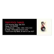 POOL TABLES & BILLIARDS - BUSINESS CARD TEMPLATE