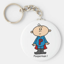 Pooperman Baby Keychains