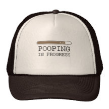 Pooping in progress baby t-shirt trucker hat