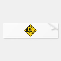 Poopman Tree Crane Kick Bumper Sticker
