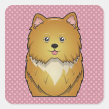 Pooranian Cartoon Stickers