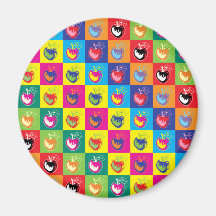 Pop Art Apples Refrigerator Magnets