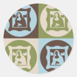 Pop Art Art History Round Sticker