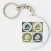 Pop Art Chess Keychains