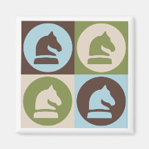 Pop Art Chess Refrigerator Magnets